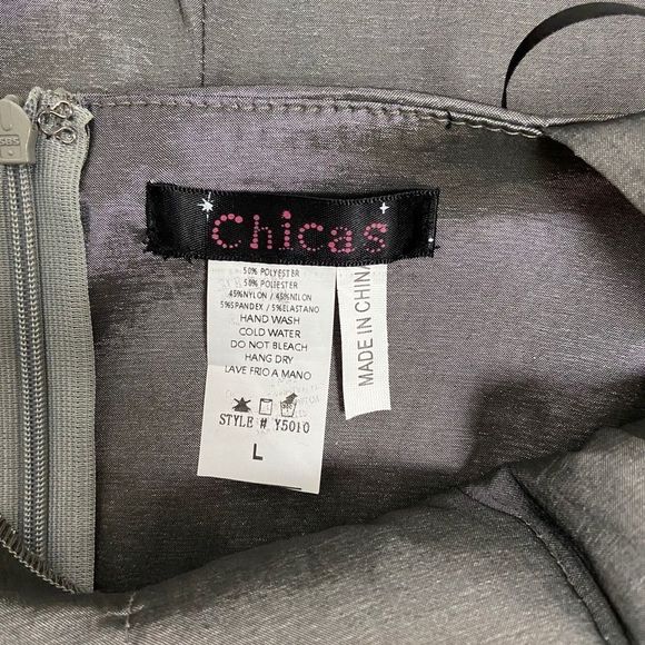 Chica Metallic Silver Dress NWT - Picture 4 of 5